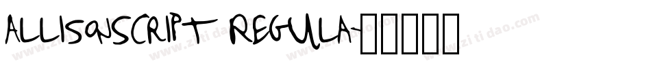 AllisonScript Regula字体转换